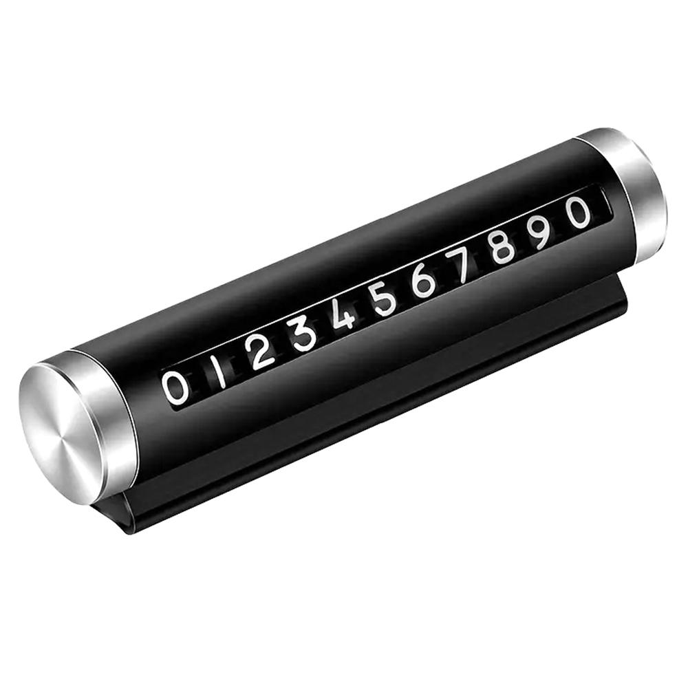 

Алюмінієвий сплав+ПК Дизайн ролика Знак зупинки автомобіля Табличка з номером телефону Картка для тимчасового паркування Black