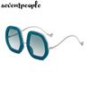 Oversized Irregular Sunglasses Women  Luxury Brand Designer Shiny Diamond Sun Glasses For Female Fashion Polygon Sunglass