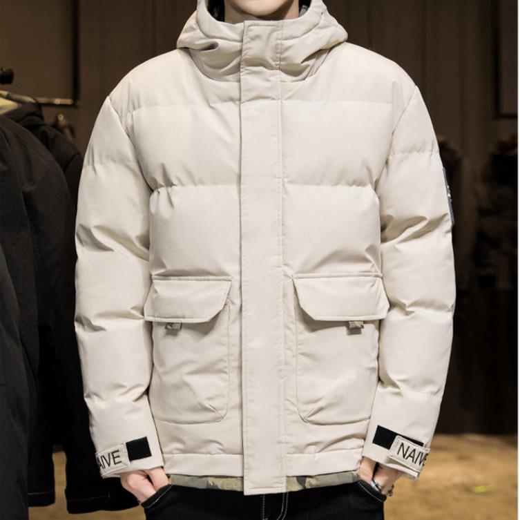 Men's Winter Cotton Jacket Men's Loose Jacket Hooded Warm Jacket Outdoor Plus Size Warm Jacket