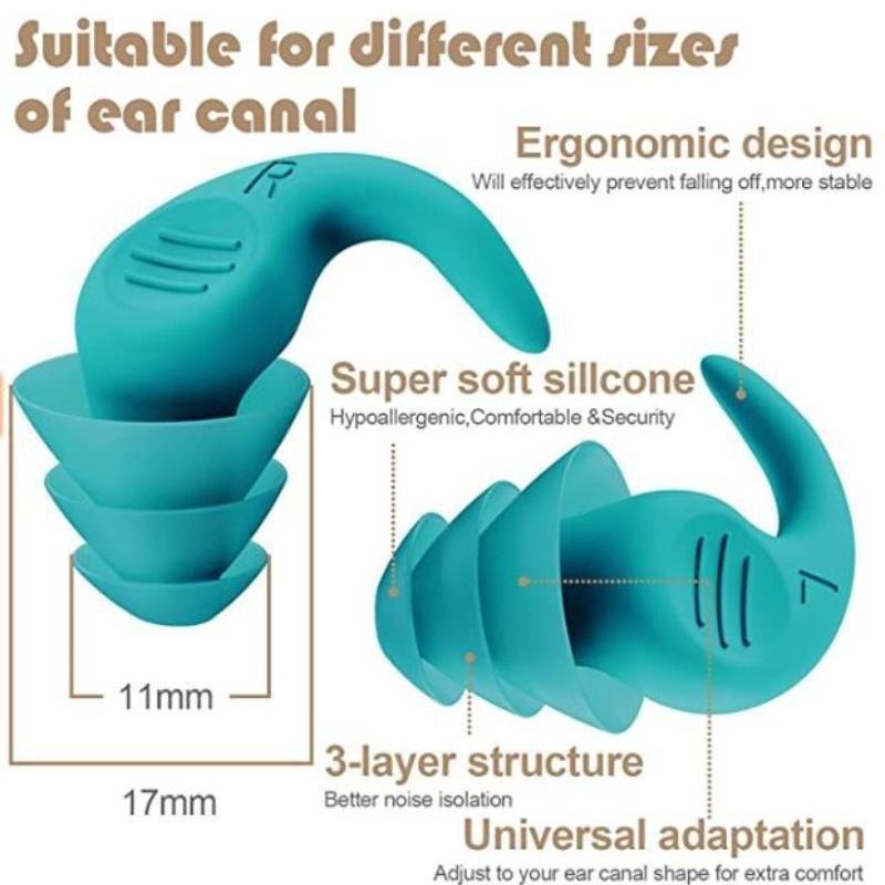 1 Paar Silikon Schlaf-Spiral-Ohrstöpsel Schallisolierung Gehörschutz Ohrstöpsel Anti-Lärm-Stöpsel für Reise Lärmreduzierung