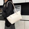 Large-capacity Shoulder Bag, Solid Color, Practical Tote Bag, Simple Texture, Casual, Portable Underarm Bag, Women's Commuting