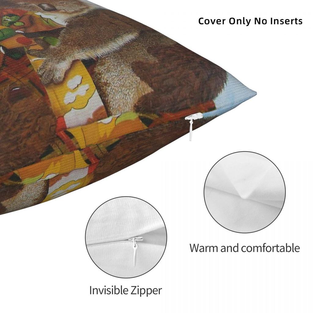 Here'S Humphrey Humphrey B. Bear Square Pillowcase Polyester Linen Velvet Pattern Zip Decor Pillow Case Home Cushion Cover 18"