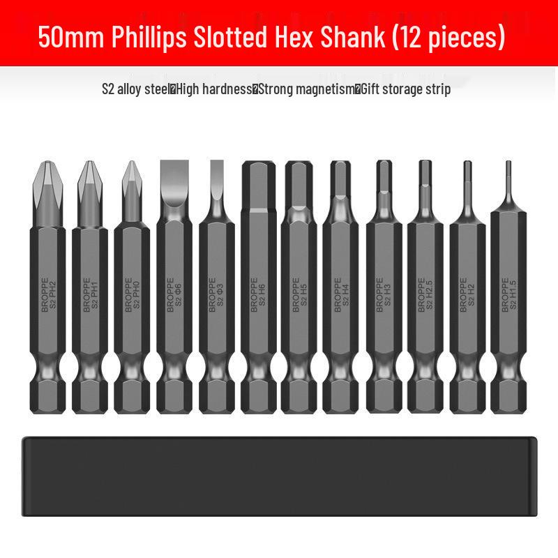 BROPPE Electric Magnetic Phillips Torx Hex S2 Drill Screwdriver Bit