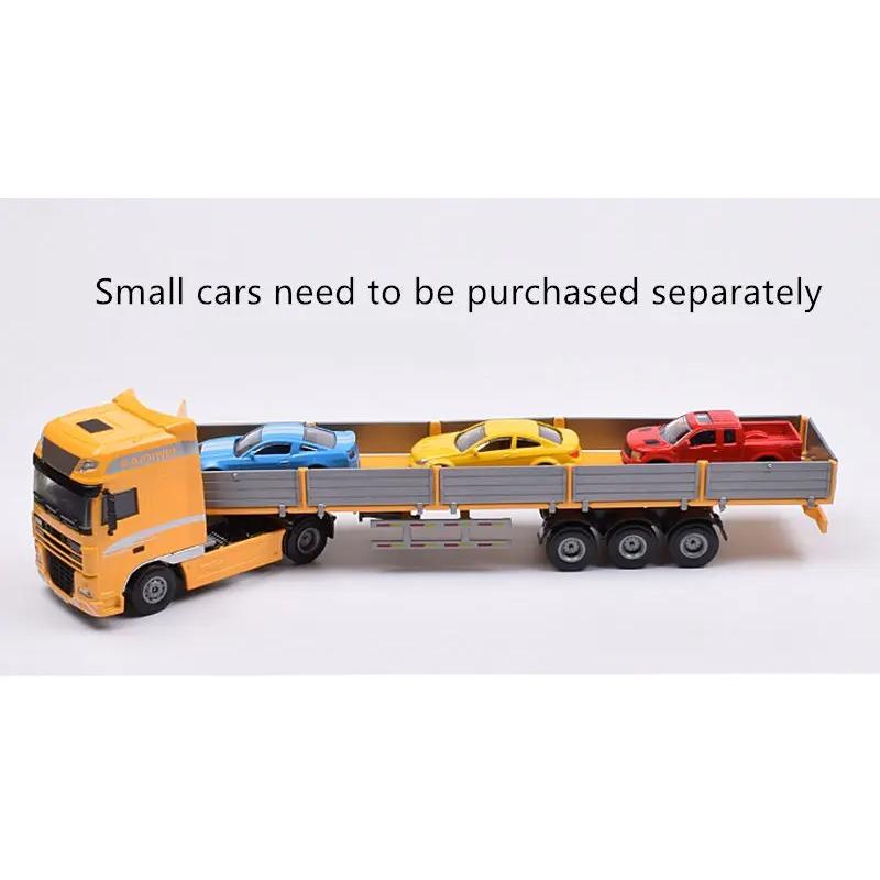 1/50 Diecast Container Truck Car Model Alloy Metal Engineering Flatbed Transport Truck Vehicle Semi Trailer Car Model Kids Gifts