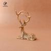 Kupfer Sika-Hirsch Elch Tischplatte Kleine Ornamente Vintage Messing Tierfiguren Schreibtischdekorationen Zubehör Heimdeko Handwerk