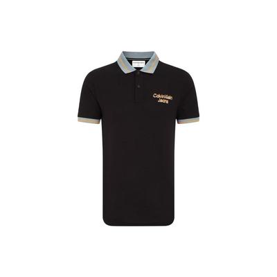 Liquid Ammonia Cotton Commuter Slim Fit Color Block Polo Shirt Men Polo Shirts Black J323249-BEH