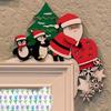 Christmas Decoration Cartoon 3D Santa Claus Wooden Ornament Corner Door Frame Decor