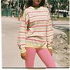 2026 Fashion Early Autumn Striped Knit Long Sleeve Sweater