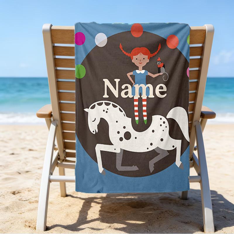 Serviette de plage ultra-douce personnalisée avec le thème de Fifi, idéale pour la piscine, le camping, la plongée, essentiel de voyage parfait, serviette de plage vibrante
