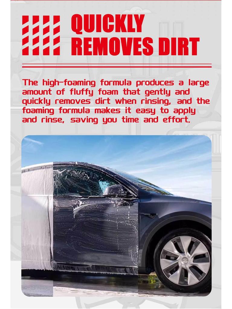 PA Car Wash Liquid: No-Wipe Pre-Wash Softener & Mud-Dissolving Water Wax