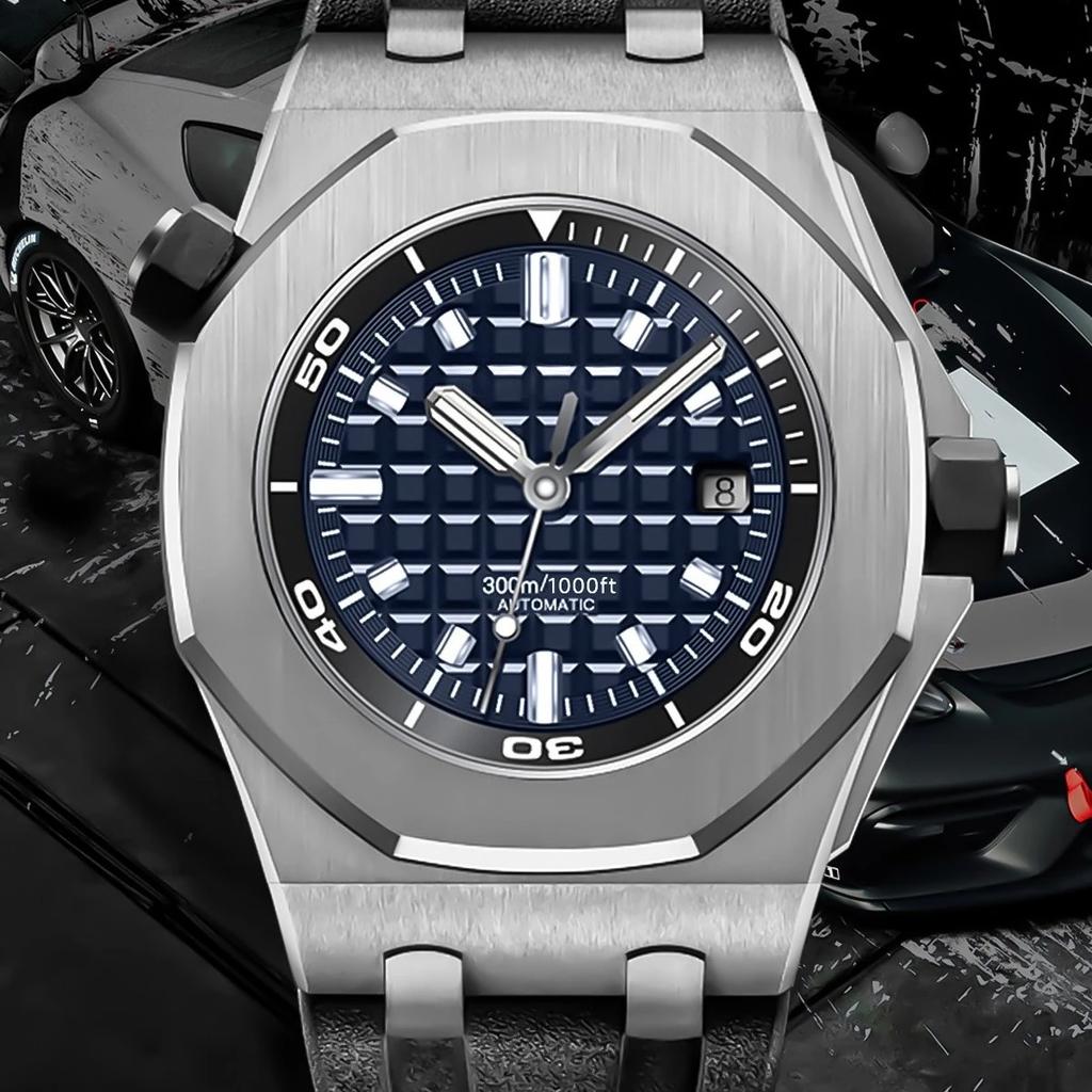 30mm Zifferblatt ohne Logo frisch kleines Quadrat Grün leuchtendes Zifferblatt kompatibel mit japanischem Uhrwerk NH34 NH35 NH36 Uhrenzubehör