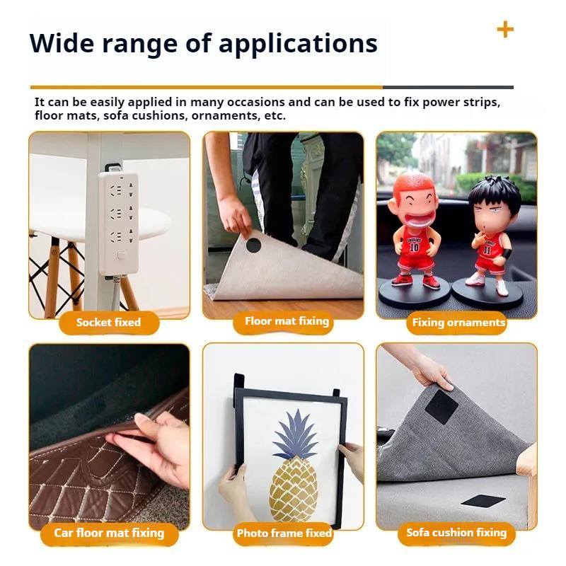 Adhesive Square Hook and Loop Tape 20 Pcs Sticky Back Fastener for Indoor or Outdoor Use-Instead of Holes and Screws