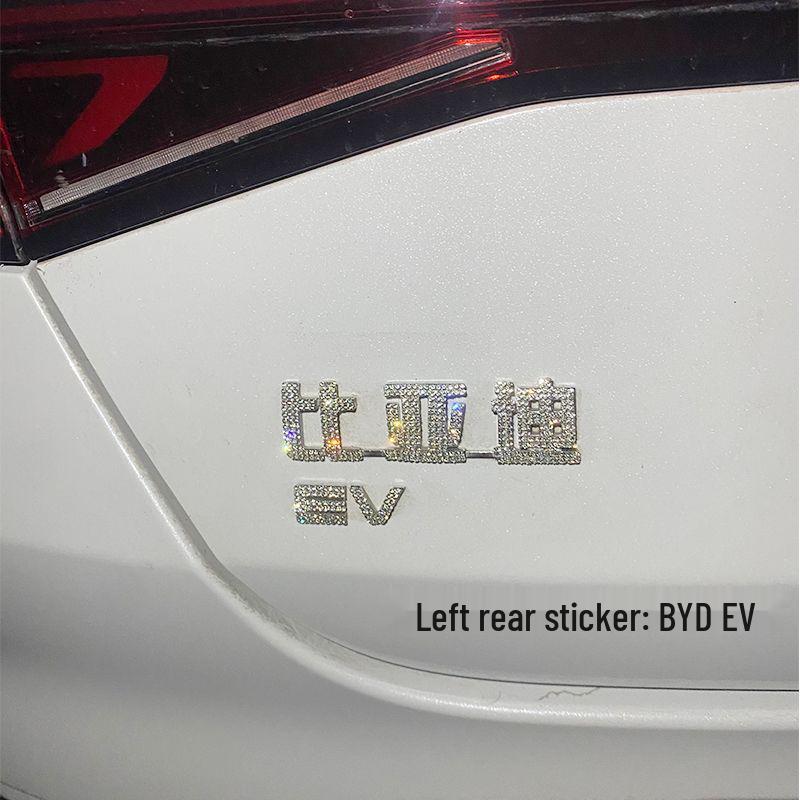 BYD Qin Yuan Dolphin Seal Destroyer Emblem Rhinestone Car Sticker