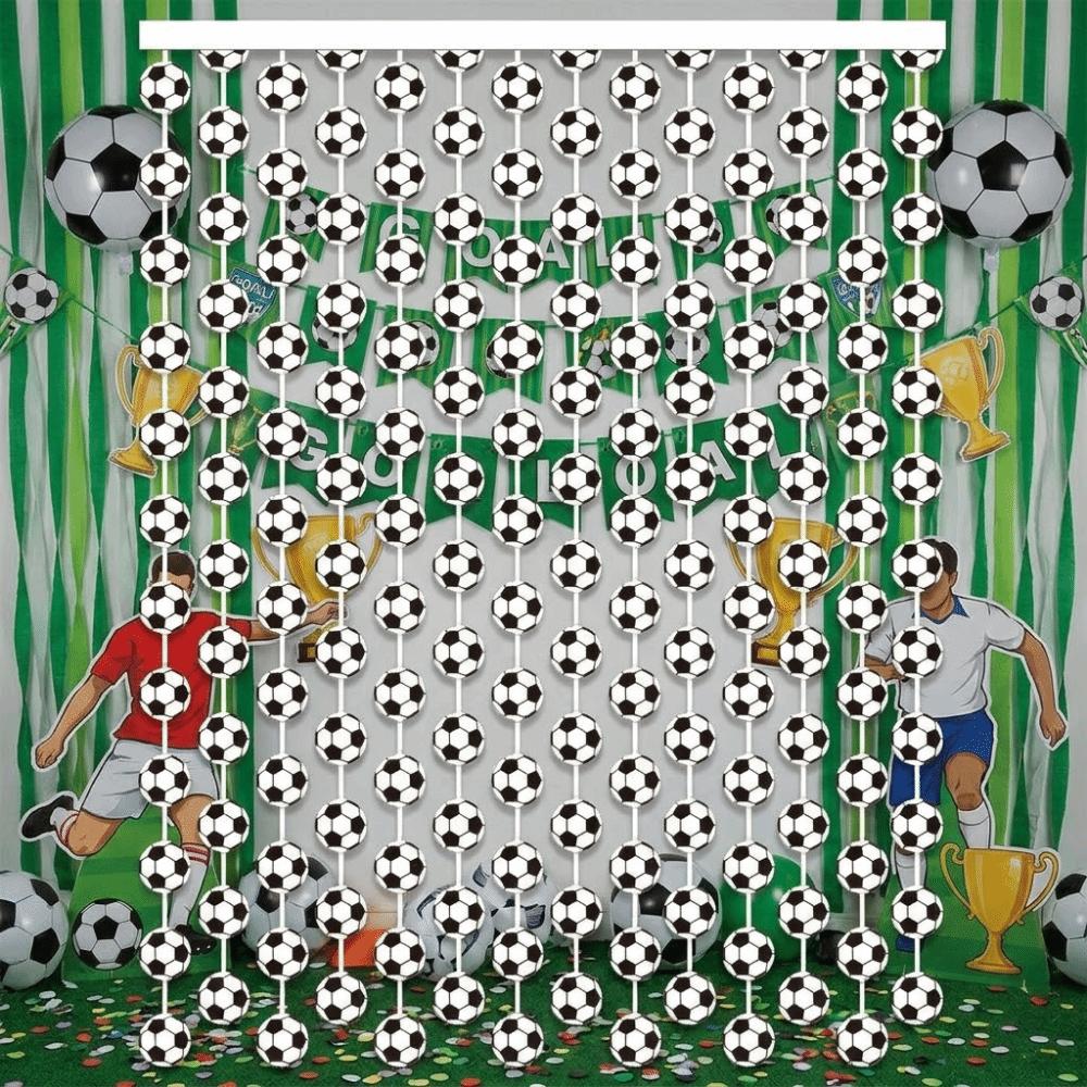 Waterproof Football Door Curtain Sports Theme Football Match Backdrop Party Decoration