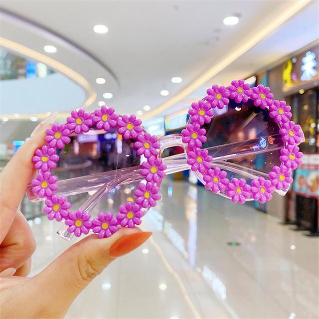 Kids Daisy Flower Sunglasses UV400 Protection Summer Beach Shades for Girls Baby Outdoor Eyewear