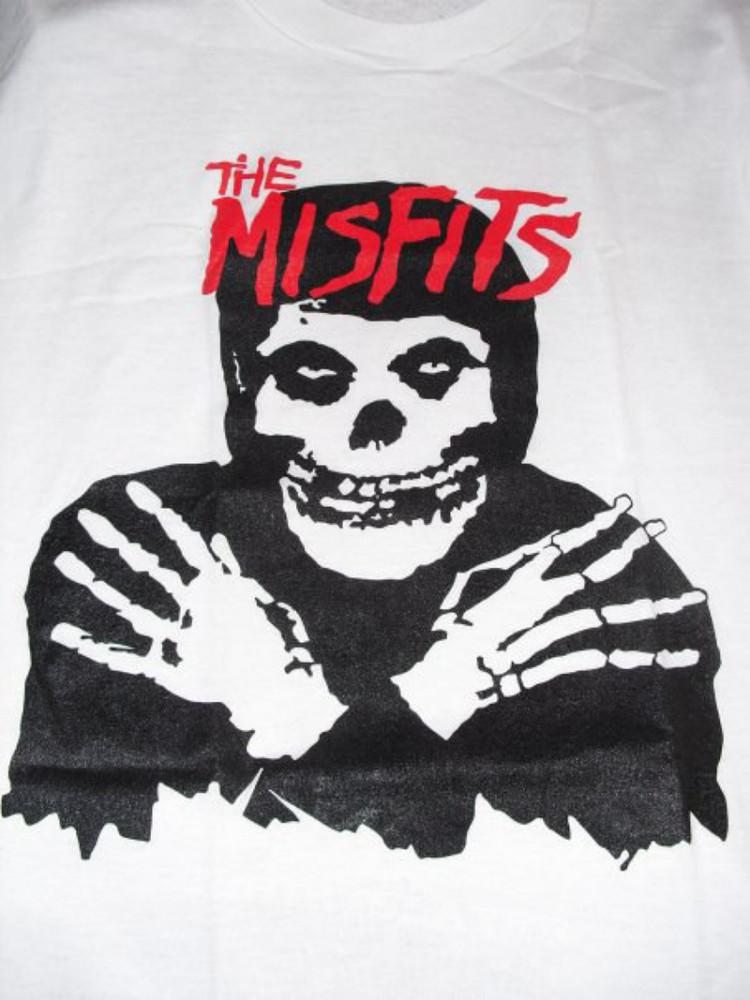 

Винтажная футболка Misfits Classic Skull Белая Размер S M L 234XL CG894 Унисекс XXL
