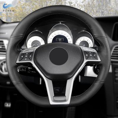 Couverture de volant de voiture tressée à la main, garniture en cuir, pour Mercedes Benz A45 AMG W176 C63 W204 CLA C117 CLS modèle S 2011 – 2016