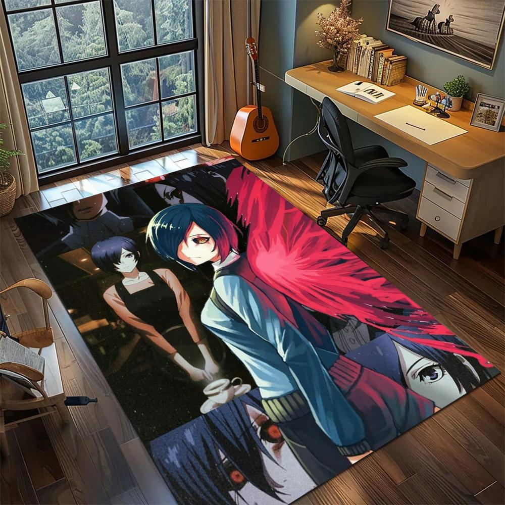 Tokyo Ghoul Gamer Room Rug Carpet Large Area Rug Non Slip Washable Printed Floor Mat Home Decor -xia99