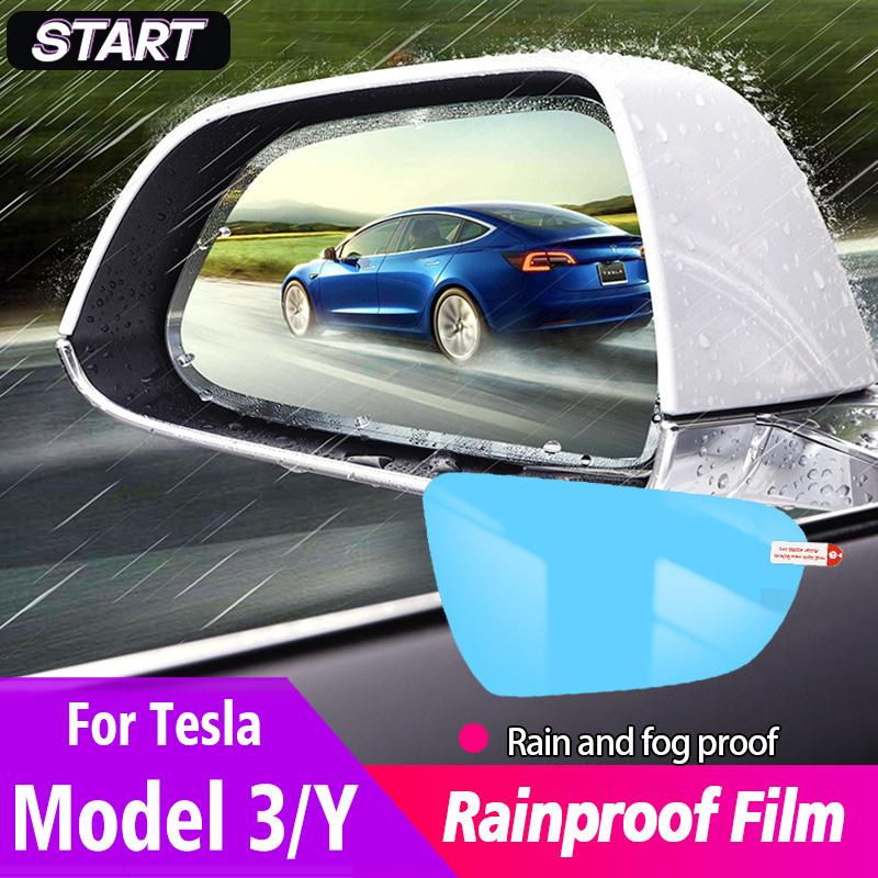 

Автомобильная защита от дождя для Tesla Model 3 Model Y, водонепроницаемая пленка HD, зеркало заднего вида, стекло, противотуманная, антибликовая наклейка