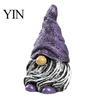 Miniature Landscaping Pieces Colorful Hat Gnome Resin Statue, Faceless Dwarf Figurine with Wrinkled Hat, Christmas Gifts Waterproof Garden Ornament,