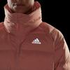 Adidas Solid Color Logo Zip-Up Casual Down Jacket Women Outerwear Red Pink GT9232
