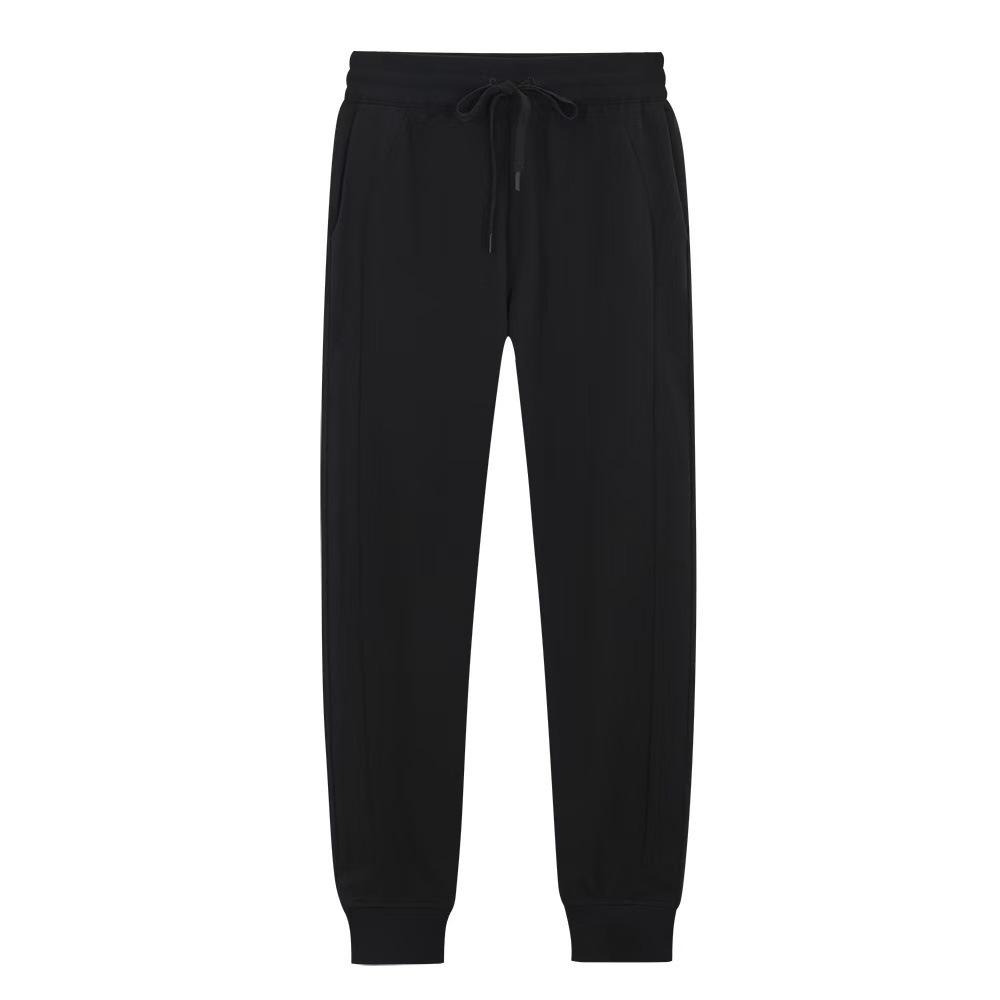 LULU Women s High Waist Grey Joggers - Casual Straight Leg Cuffed Sweatpants for Autumn/Winter M