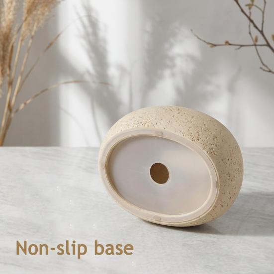 Tissue Box, Stone Shape Matte Tissue Holder, Waterproof Sandstone Texture Dust Resistant Tissue Dispenser, for Bathroom Living Room Decor