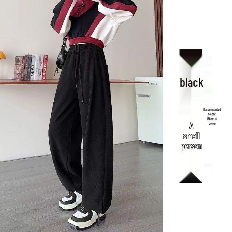 

Women s Star Print Gray High-Waisted Wide-Leg Pants - Autumn/Winter Slimming Casual Wear S (Recommended for 80-95 lbs)