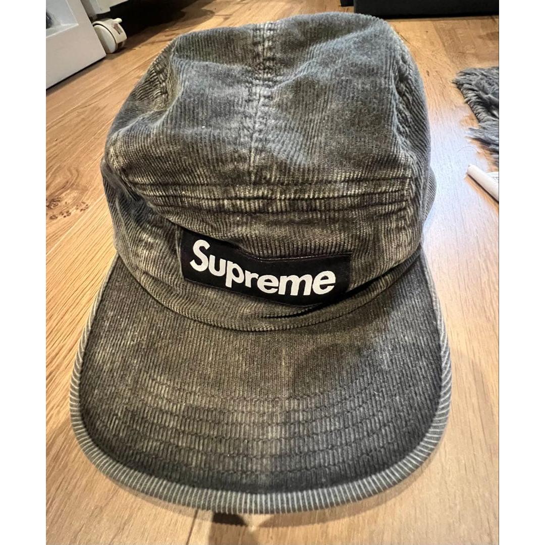 Used Supreme corduroy cap black