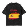 Spain Spanish Flag  T Shirt  Harajuku T Shirts Short Sleeve Awesome Tops Beach Cotton Breathable Oversized Tees