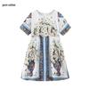 2025 Spring Girls' Daisy Court Print Dress - Children's Clothing