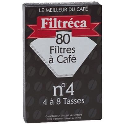 Filtres à café - MELITTA - 80 filtres - Taille 1x4 - Couleur Brun - Pour adultes