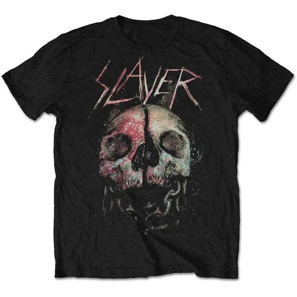 Slayer Cleaved Skull T-Shirt Black New XL