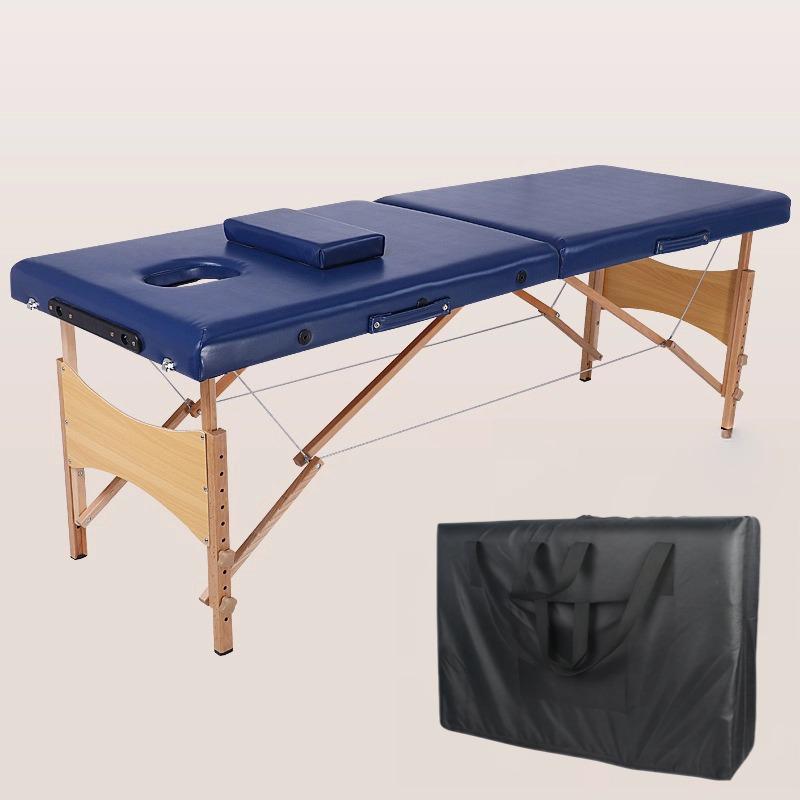 Adjustable Portable Solid Wood Beauty Bed for Massage & Physiotherapy