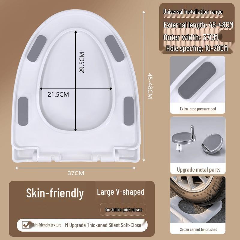 

MDNG U-Shaped Thickened Soft-Close Toilet Seat