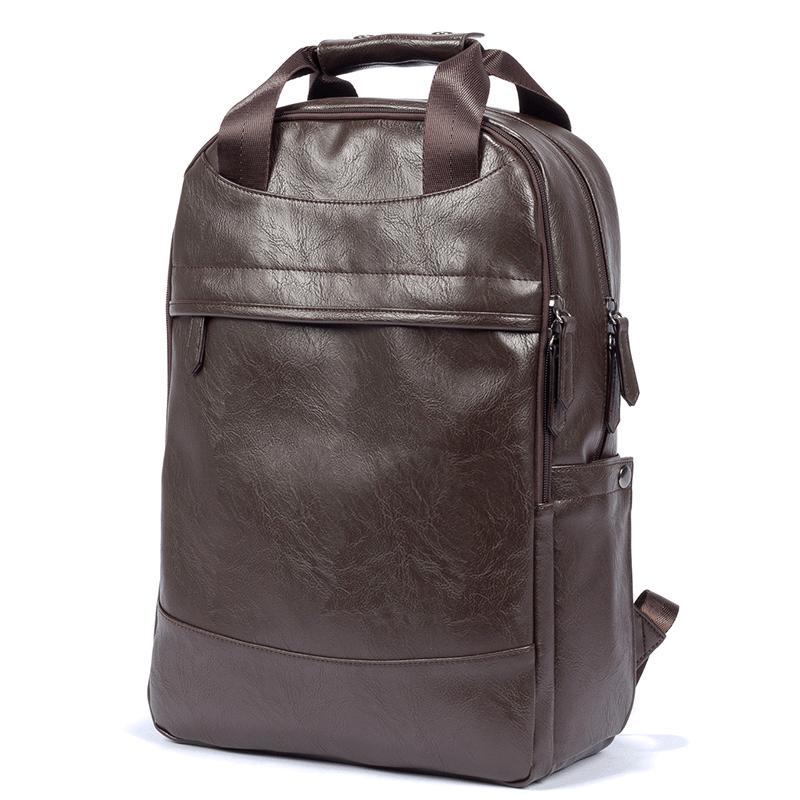 leather computer backpack mens