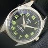 VINTAGE HMT HAND-WINDING INDIAN MENS BLACK COLOR DIAL WATCH A700315-5 R202-a700315