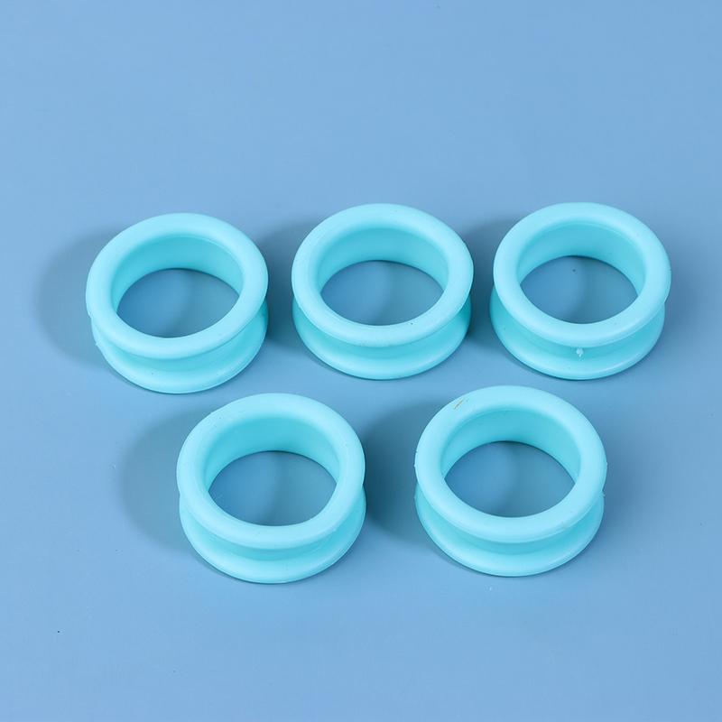 5Pcs Barber Hair Shears Grooming Scissor Protector Cutting Curved Thinning Shears Finger Ring Grip Inserts Ring For Salon Barber