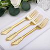 25/50/100Pcs Golden Plastic Forks, 7.4-Inch Disposable Forks, Silverware Utensils for Party, Weddings or Daily Use