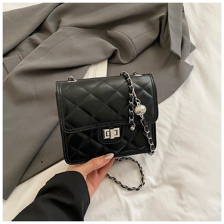 Modische Diamantenkette Kleine quadratische Tasche Damen Leichter Luxus Temperament Vielseitige High-End Umhängetasche