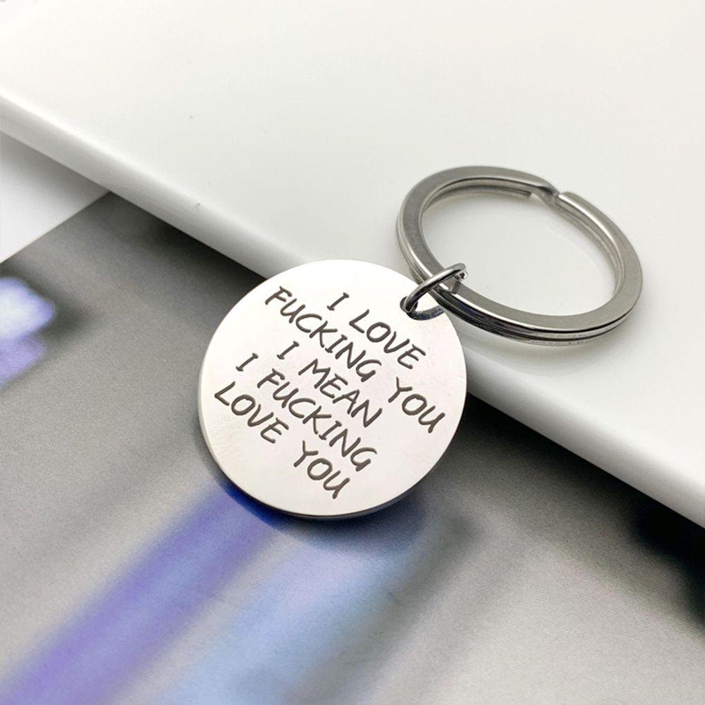 Stainless Steel Boyfriend Girlfriend Husband Wife Gift Keychain Easy To And Keys Couple Key Ring