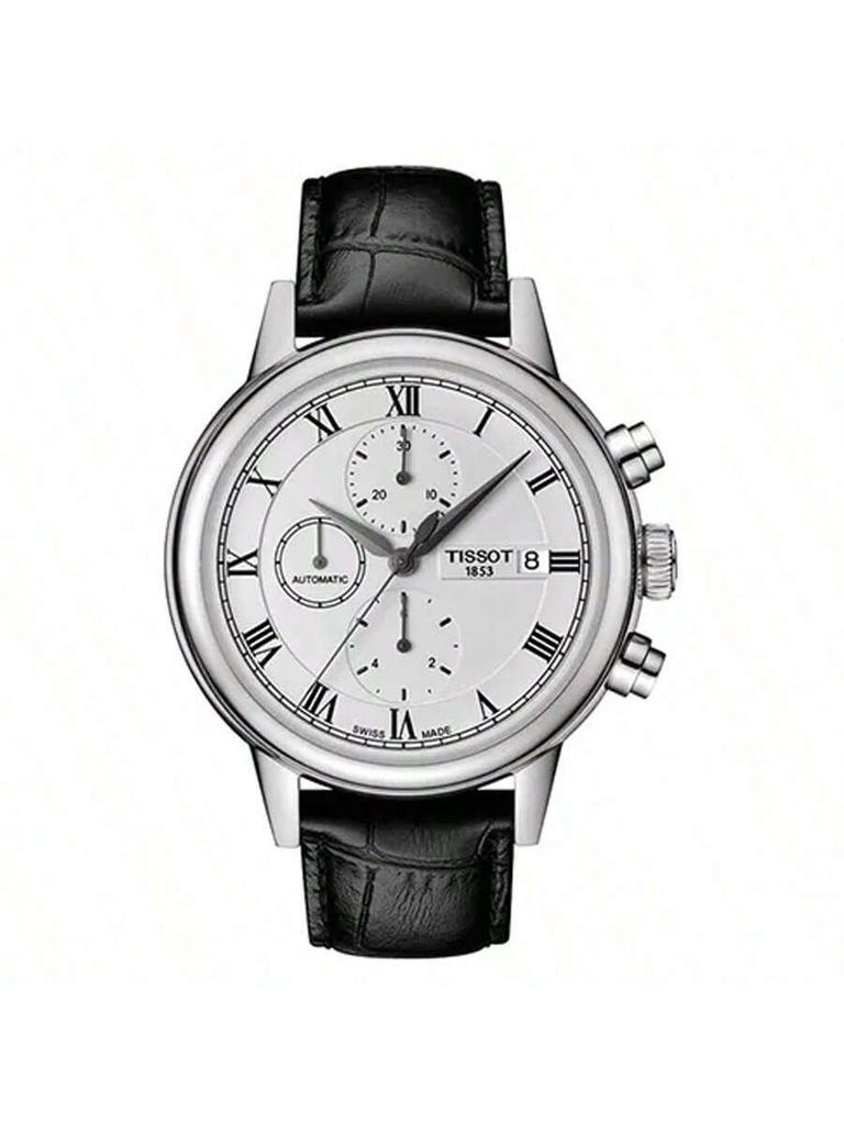 Men's Automatic Mechanical Watch, Black Round Dial, Swiss-made, Stylish Simple Men's Accessory, Men's Wristwatch, Versatile T085.427.16.013.00
