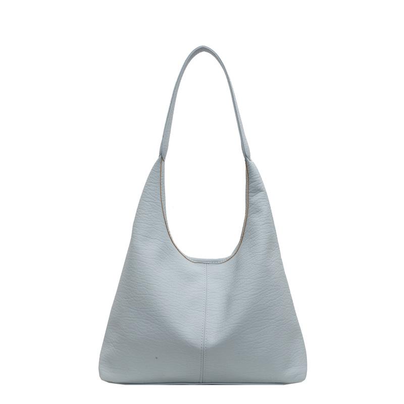 2025 trendy fashion casual large capacity underarm bag femininity niche tote bag student solid color shoulder bag