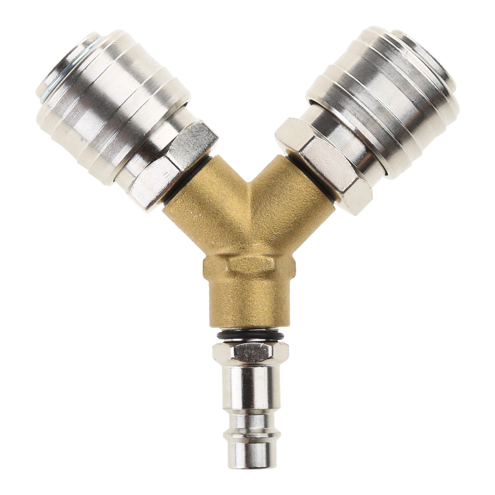 

Industrial Grade Compressed Air Distributor Reliable Alloy Connector for Air Tools Two Couplings for Enhanced Efficiency