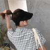 Simple foldable empty top hat women's summer ins face covering sun protection sun hat versatile travel sun hat