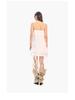 Korean Style Irregular Ribbon Layered V-Neck White Camisole Dress