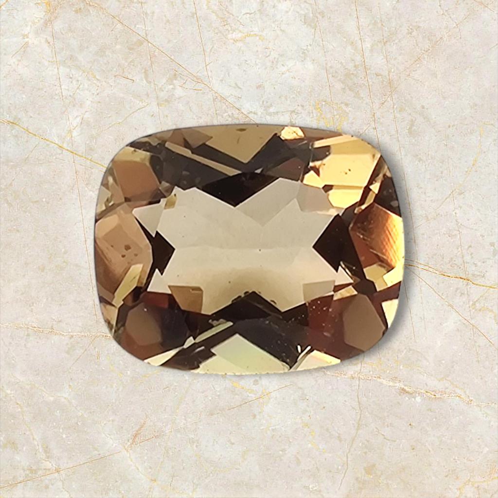 Long Cushion Cut Natural Citrine Gemstone, 2.75 Carat, 10x8x5 MM For Jewelry Making Stone.