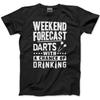 Weekend Forecast Darts With a Chance Of Drinking Mens T Shirt