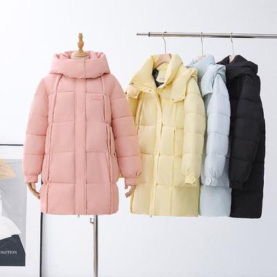 Herbst Winter Verdicken Warmer Parka Damen Lässig Einfarbig Große Tasche Locker Kurz Kapuzenmantel Jacken Oberbekleidung