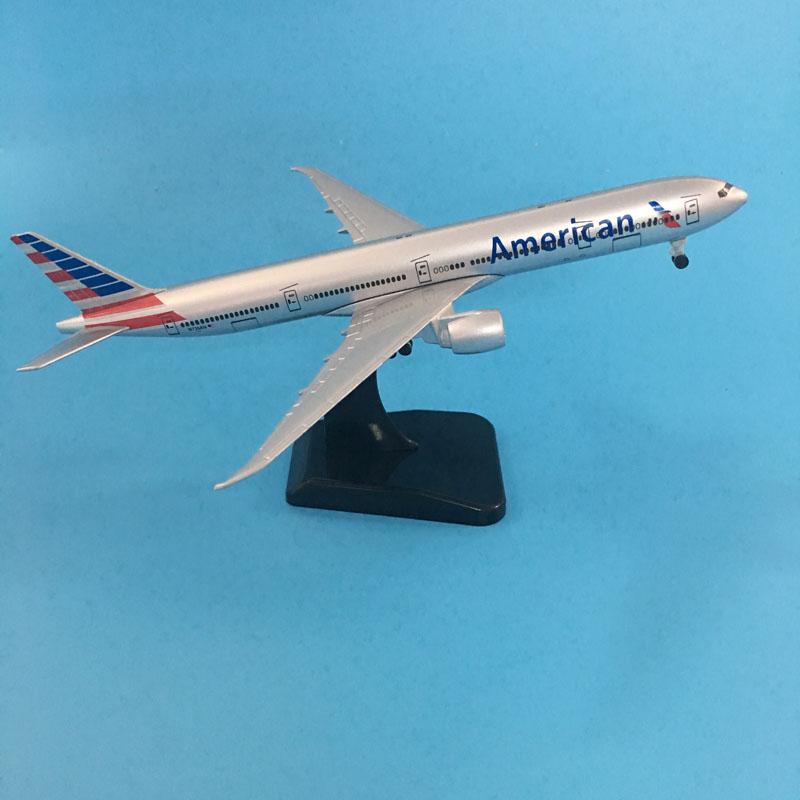 20CM American Airlines Boeing 777 Airplane Model United States B777 Plane Model Alloy Metal Diecast  Aircraft Model Toy